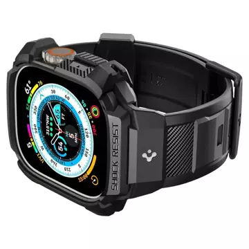 Remienok Spigen Rigged Armor "PRO" s ochranným puzdrom pre Apple Watch Ultra 49 mm Black