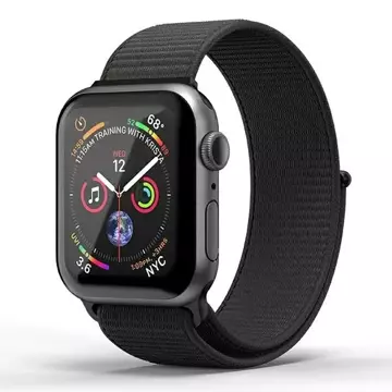 Remienok na hodinky Pasek SuperDry Apple Watch 38/40/41 mm Nylon Weave czarny/black 41673