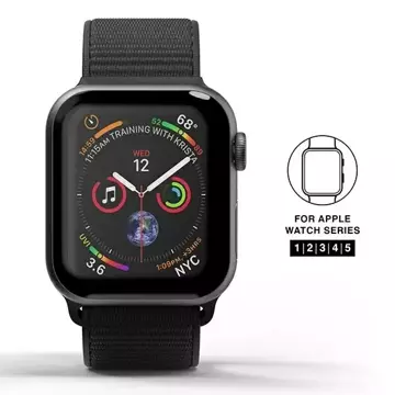 Remienok na hodinky Pasek SuperDry Apple Watch 38/40/41 mm Nylon Weave czarny/black 41673