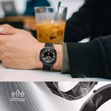 Remienok na inteligentné hodinky Nylonový remienok na hodinky Samsung Galaxy Watch Ultra 47 mm čierny