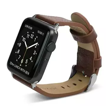 Remienok na inteligentné hodinky X-Doria Lux pre Apple Watch 42/44/45 mm hnedý/hnedý