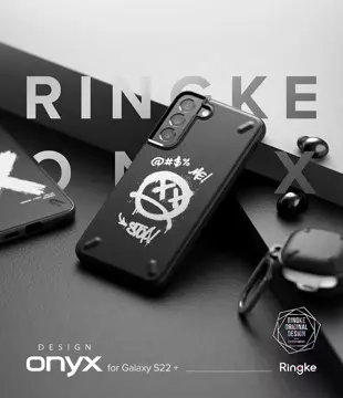 Ringke Onyx Design odolný TPU kryt pre Samsung Galaxy S22 (S22 Plus) čierny (Graffiti)