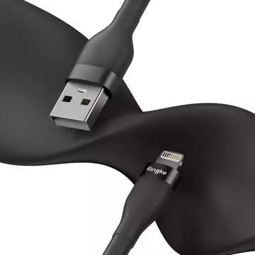 Ringke kábel USB-A - Lightning 480Mb/s 12W 1,2m čierny (CB09963RS)