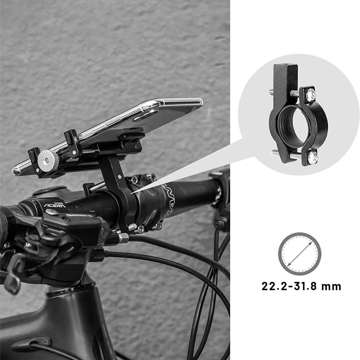 RockBros 699-BK držiak na bicykel na riadidlá telefónu na bicykel, kolobežku, bicykel. Čierny