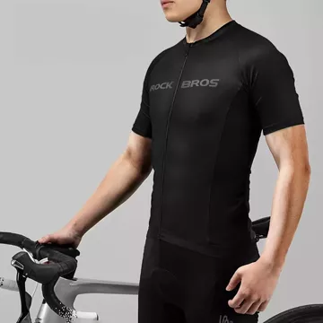 Rockbros 15120002004 XL cyklistický dres s krátkym rukávom - čierny