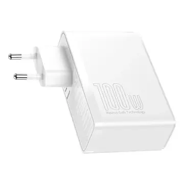 Rýchla nabíjačka Baseus GaN2 Pro 100 W USB / USB Type C Quick Charge 4 Power Delivery biela (CCGAN2P-L02)