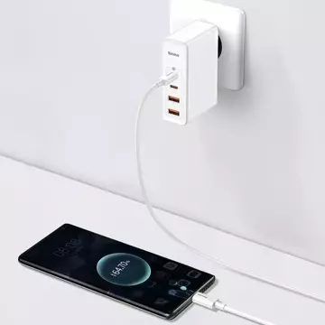 Rýchla nabíjačka Baseus GaN2 Pro 100 W USB / USB Type C Quick Charge 4 Power Delivery biela (CCGAN2P-L02)