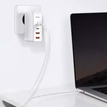 Rýchla nabíjačka Baseus GaN2 Pro 100 W USB / USB Type C Quick Charge 4 Power Delivery biela (CCGAN2P-L02)