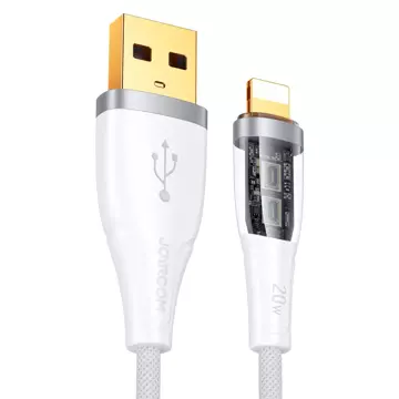 Rýchlonabíjací kábel Joyroom s inteligentným vypínačom USB-A - Lightning 2,4A 1,2 m biely (S-UL012A3)
