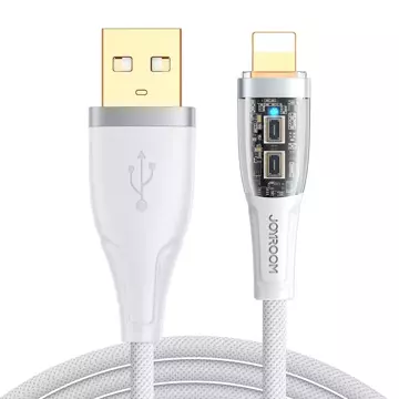 Rýchlonabíjací kábel Joyroom s inteligentným vypínačom USB-A - Lightning 2,4A 1,2 m biely (S-UL012A3)