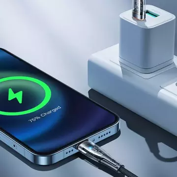 Rýchlonabíjací kábel Joyroom s inteligentným vypínačom USB-C - Lightning 20W 1,2m čierny (S-CL020A3)