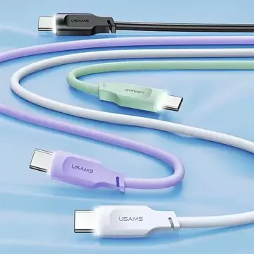 Rýchlonabíjací kábel USMAS USB-C na USB-C PD 1,2 m čierny