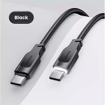 Rýchlonabíjací kábel USMAS USB-C na USB-C PD 1,2 m čierny