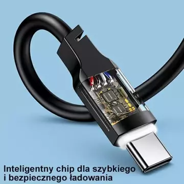 Rýchlonabíjací kábel USMAS USB-C na USB-C PD 1,2 m zelený