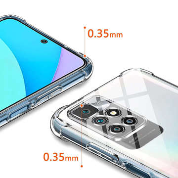 Silikónové pancierové puzdro ShockProof Alogy pre Xiaomi Redmi Note 11 Pro Plus Transparent