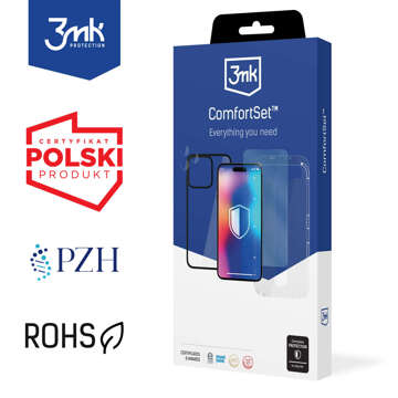 Sklenená šošovka krytu pre iPhone 15 Pro Set 3mk Comfort Set 4v1 tvrdená šošovka puzdra