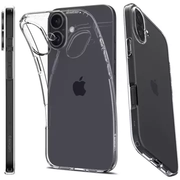 Sklenené puzdro na iPhone 16 Spigen Liquid Crystal ochranný kryt Crystal Clear puzdro na telefón