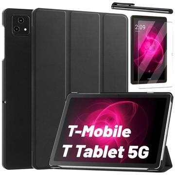 Sklenené puzdro pre T-Mobile T Tablet 5G 10,36" puzdro na tablet Alogy Book Cover Case Black Stylus Free