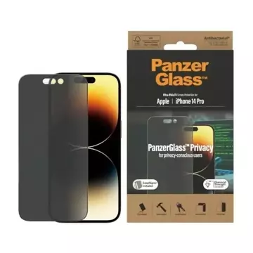 Skło PanzerGlass Ultra-Wide Fit pre iPhone 14 Pro 6,1" Ochrana súkromia Antibakteriálne Jednoduché zarovnávanie Vrátane P2784