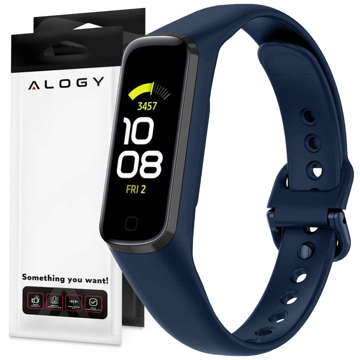 Športový gumený remienok mäkký Alogy remienok pre Samsung Galaxy Fit 2 SM-R220 Sky Blue