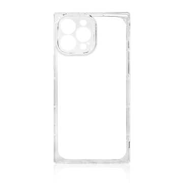 Štvorcový priehľadný kryt na iPhone 12 Pro priehľadný gélový kryt