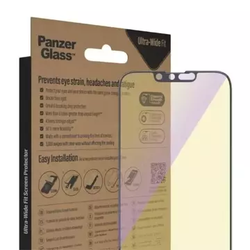 Szkło PanzerGlass Ultra-Wide Fit pre iPhone 14 / 13 Pro / 13 6,1" Ochrana obrazovky Antibakteriálne Jednoduché zarovnanie Zahrnuté Anti-modré svetlo 2791