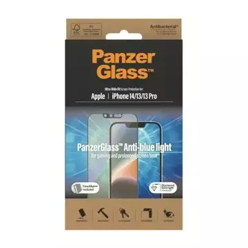 Szkło PanzerGlass Ultra-Wide Fit pre iPhone 14 / 13 Pro / 13 6,1" Ochrana obrazovky Antibakteriálne Jednoduché zarovnanie Zahrnuté Anti-modré svetlo 2791