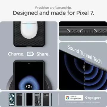 Telefón Spigen Liquid Air pre Google Pixel 7 Matte Black