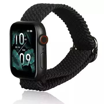 Textilný remienok na inteligentné hodinky Beline pre Apple Watch 42/44/45/49 mm čierna/čierna