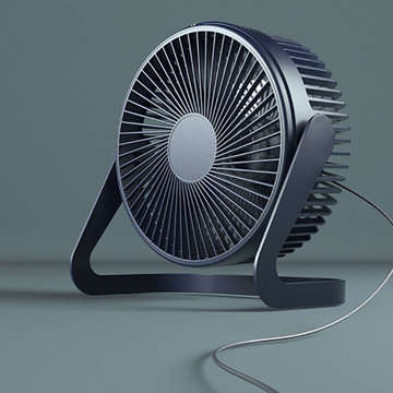 Tichý stolný ventilátor Alogy prenosný USB káblový stolný ventilátor Námornícka modrá