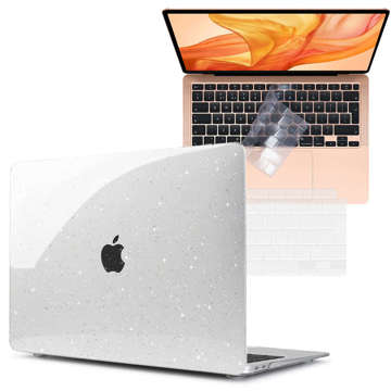 Tvrdé puzdro Alogy pre Apple MacBook Air 13 M1 2020 Glitter Clear Keyboard