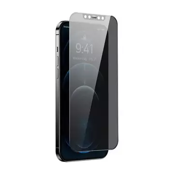 Tvrdené sklo s 0,3 mm súkromným filtrom Baseus pre iPhone 12 Pro Max