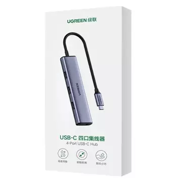 UGREEN HUB USB Typ C – 4x USB 3.2 Gen 1 strieborný (CM473 20841)