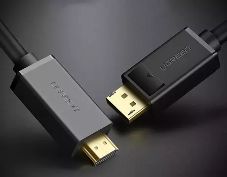 UGREEN Jednosmerný kábel DisplayPort na HDMI 4K 30 Hz 32 AWG 2 m čierny (DP101 10202)