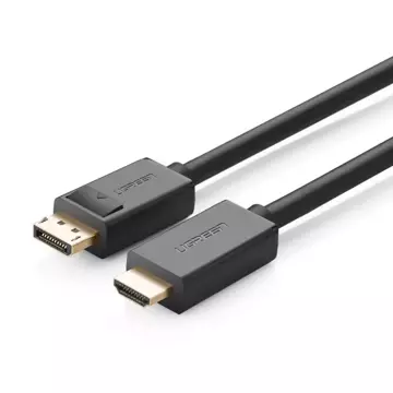 UGREEN Jednosmerný kábel DisplayPort na HDMI 4K 30 Hz 32 AWG 2 m čierny (DP101 10202)