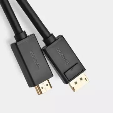 UGREEN Jednosmerný kábel DisplayPort na HDMI 4K 30 Hz 32 AWG 2 m čierny (DP101 10202)