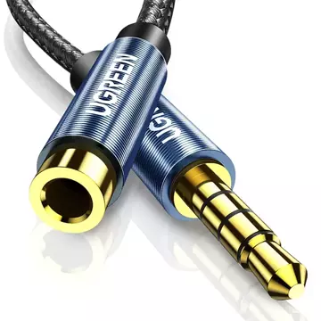 UGREEN kábel do AUX mini jack predlžovací adaptér 3,5 mm 1,5 m modrý (AV118)