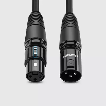 UGREEN predlžovací kábel audio kábel kábel mikrofónový XLR (samica) - XLR (samec) 2 m (AV130)