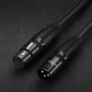 UGREEN predlžovací kábel audio kábel kábel mikrofónový XLR (samica) - XLR (samec) 2 m (AV130)