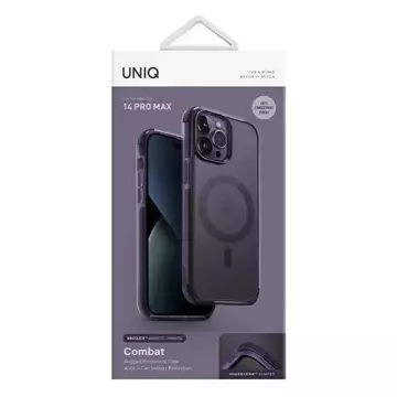 UNIQ Combat puzdro iPhone 14 Pro Max 6,7" Magclick Charging fialové/obr