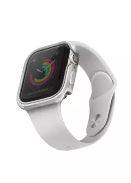 UNIQ etui Valencia Apple Watch Series 4/5/6/SE 40 mm. srebrny/titánové striebro
