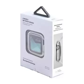 UNIQ etui Valencia Apple Watch Series 4/5/6/SE 40 mm. srebrny/titánové striebro