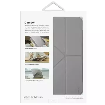 UNIQ obal na tablet Camden pre iPad 10. generácie (2022) fosílne sivý/sivý Antimikrobiálny