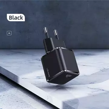 USAMS Nástenná nabíjačka 1x USB-C T42 mini 25W (iba hlava) Super SI 5V-3A PD3.0 Fast Charging black/black CC140TC01 (US-CC140)