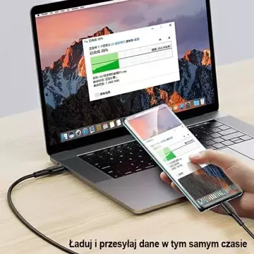 USAMS kábel U43 USB-C na USB-C 100W PD Fast Charge 5A 1,2m čierny