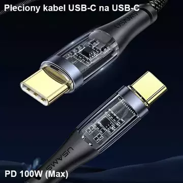 USAMS nabíjačka do auta 2xUSB 1xUSB-C 80W kábel USB-C s rýchlym nabíjaním - USB-C BXLACCTC01