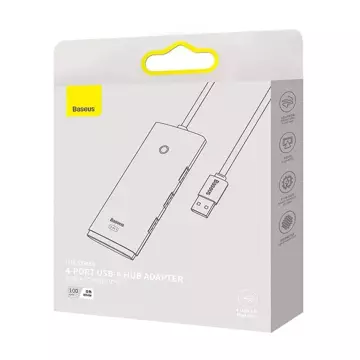 USB 4-v-1 rozbočovač Baseus Lite Series pre 4x USB 3.0 1m (biely)