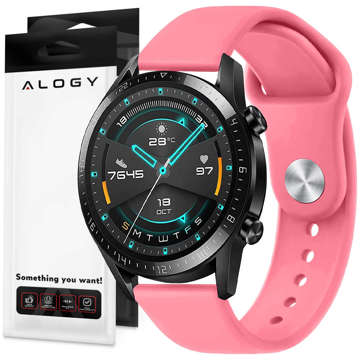 Univerzálny remienok Sport Alogy Strap pre 20mm inteligentné hodinky Pink Sand