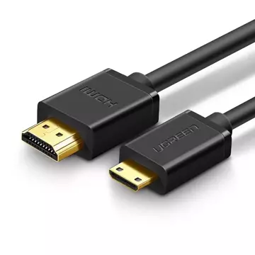 Uzelený kábel HDMI kábel - mini HDMI 19 pin 2.0v 4K 60Hz 30AWG 1.5m čierny (11167)