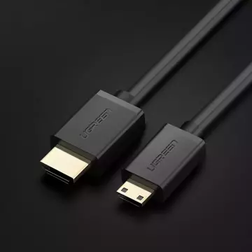 Uzelený kábel HDMI kábel - mini HDMI 19 pin 2.0v 4K 60Hz 30AWG 1.5m čierny (11167)